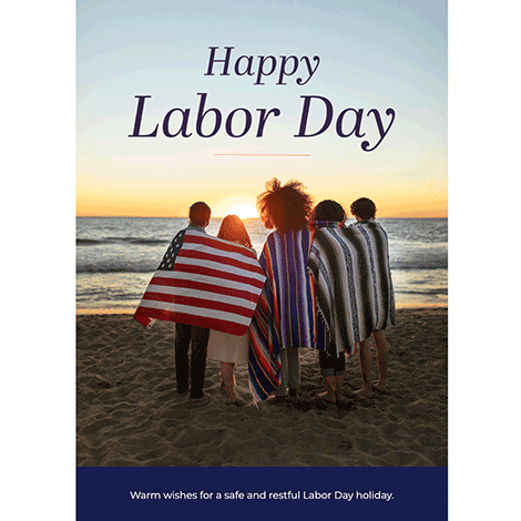 Labor Day Beachside Appreciation Business eCard